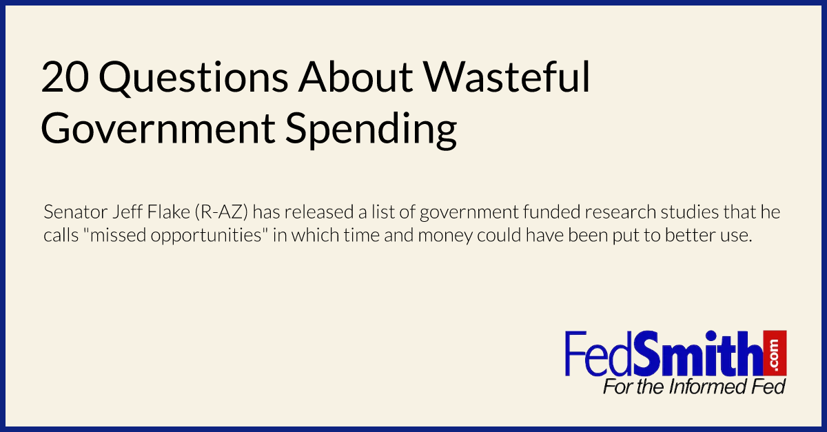 20 Questions About Wasteful Government Spending