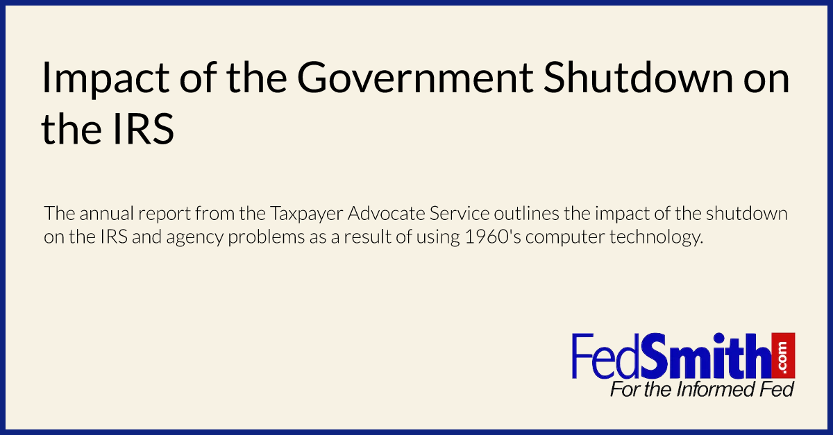 Impact Of The Government Shutdown On The IRS