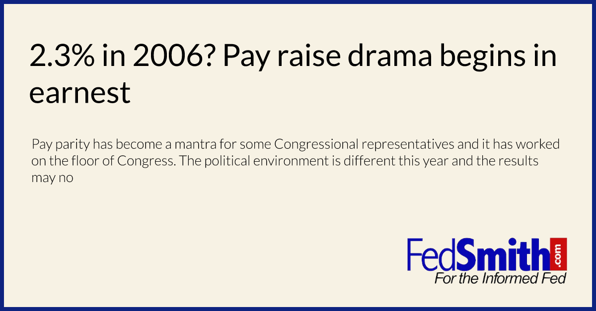 2.3% in 2006? Pay raise drama begins in earnest