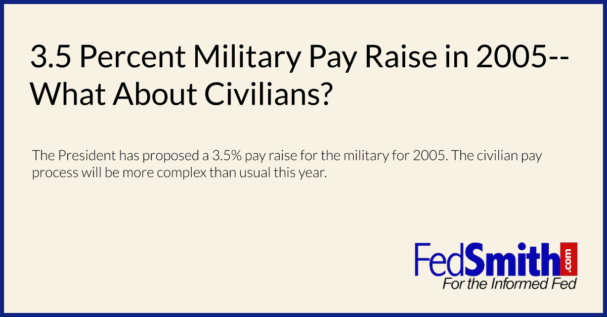 3.5 Percent Military Pay Raise in 2005--What About Civilians?