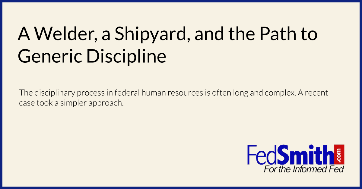 A Welder, a Shipyard, and the Path to Generic Discipline