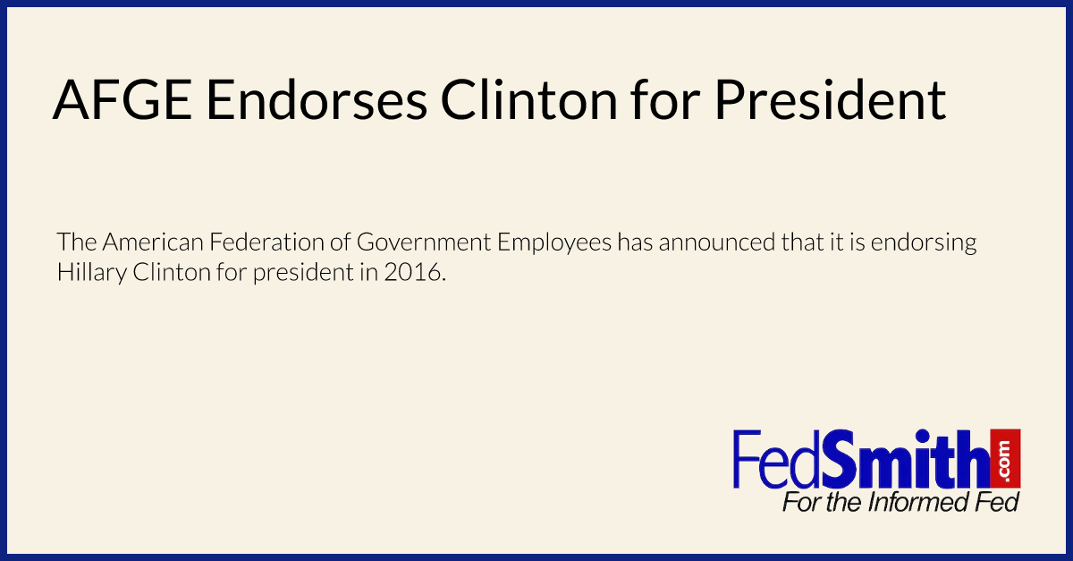 AFGE Endorses Clinton for President