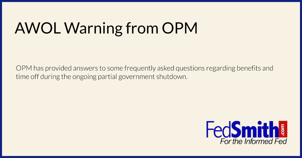 AWOL Warning from OPM