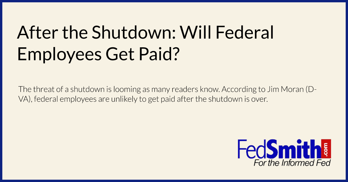 After the Shutdown: Will Federal Employees Get Paid?