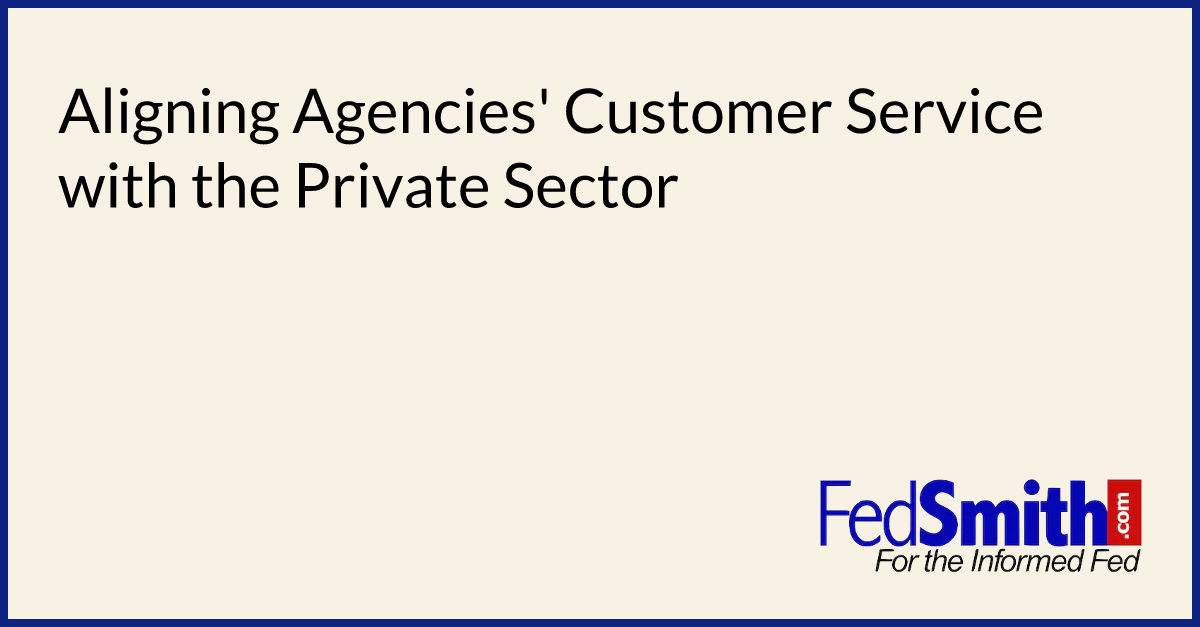 Aligning Agencies' Customer Service with the Private Sector
