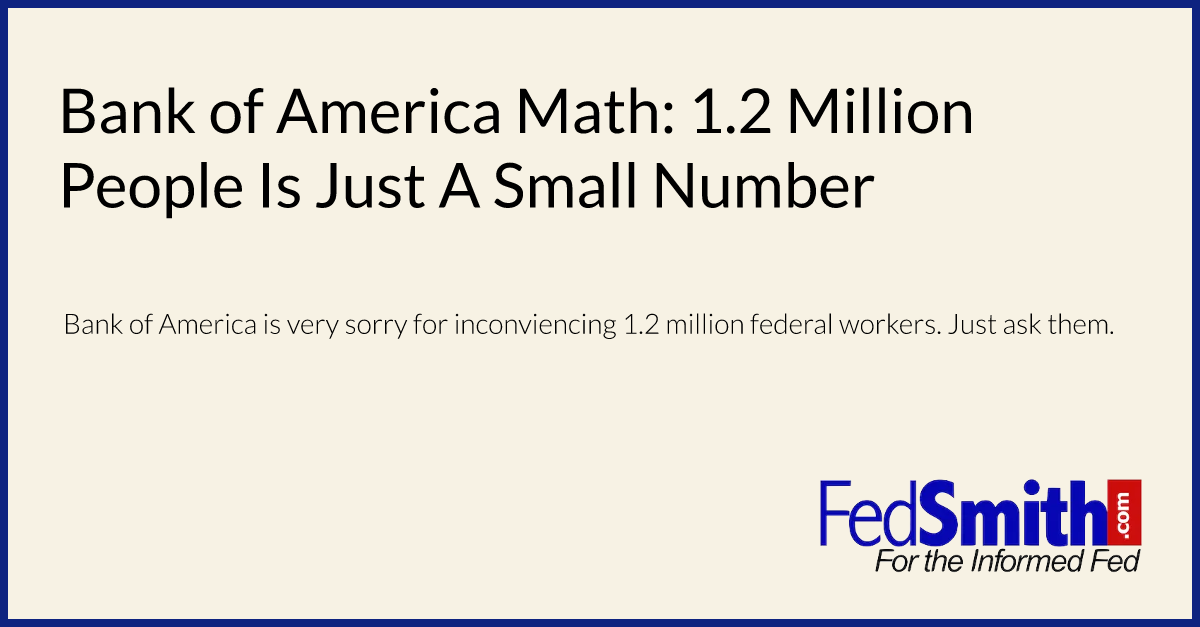 Bank of America Math: 1.2 Million People Is Just A Small Number