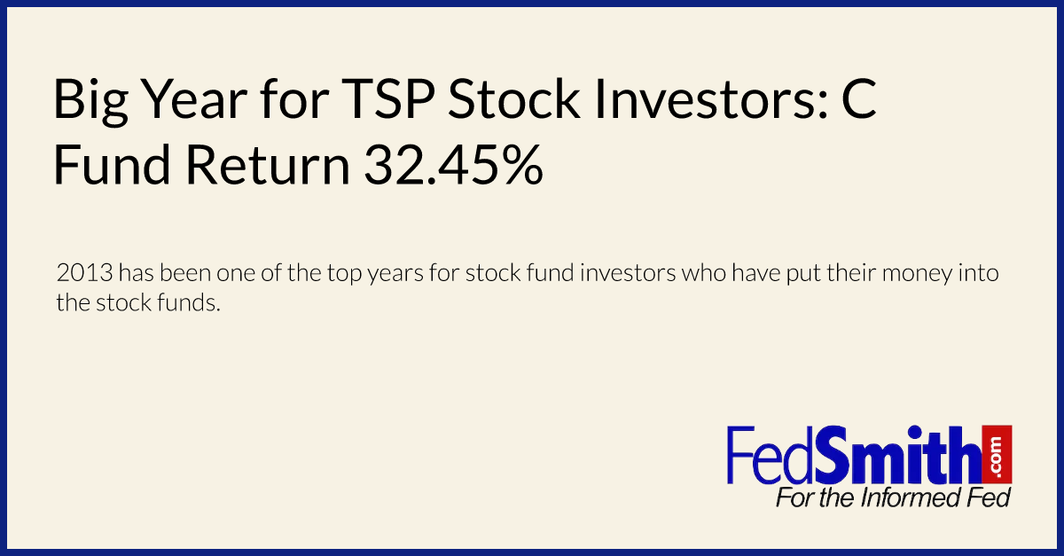 Big Year for TSP Stock Investors: C Fund Return 32.45%