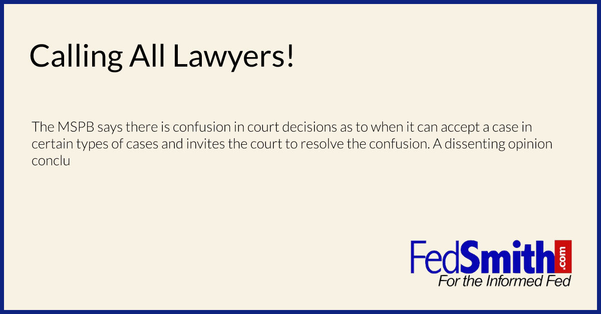 Calling All Lawyers!