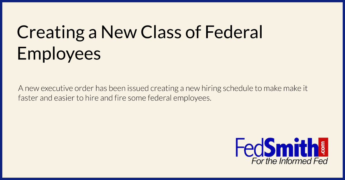Creating a New Class of Federal Employees