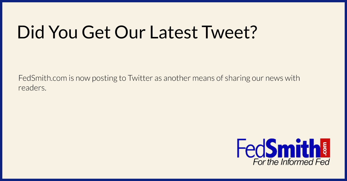 Did You Get Our Latest Tweet?