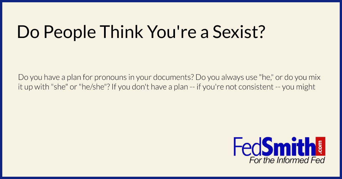 Do People Think You're a Sexist?
