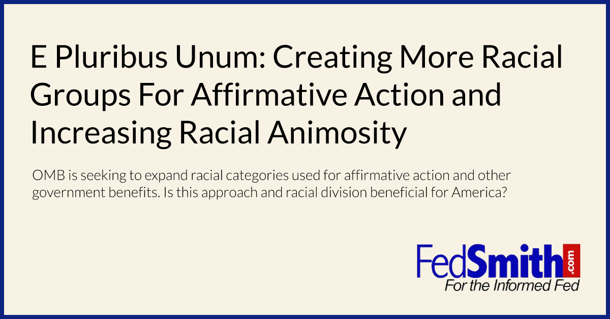 E Pluribus Unum: Creating More Racial Groups For Affirmative Action and Increasing Racial Animosity