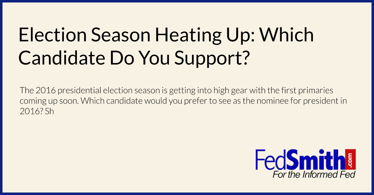 Election Season Heating Up: Which Candidate Do You Support?