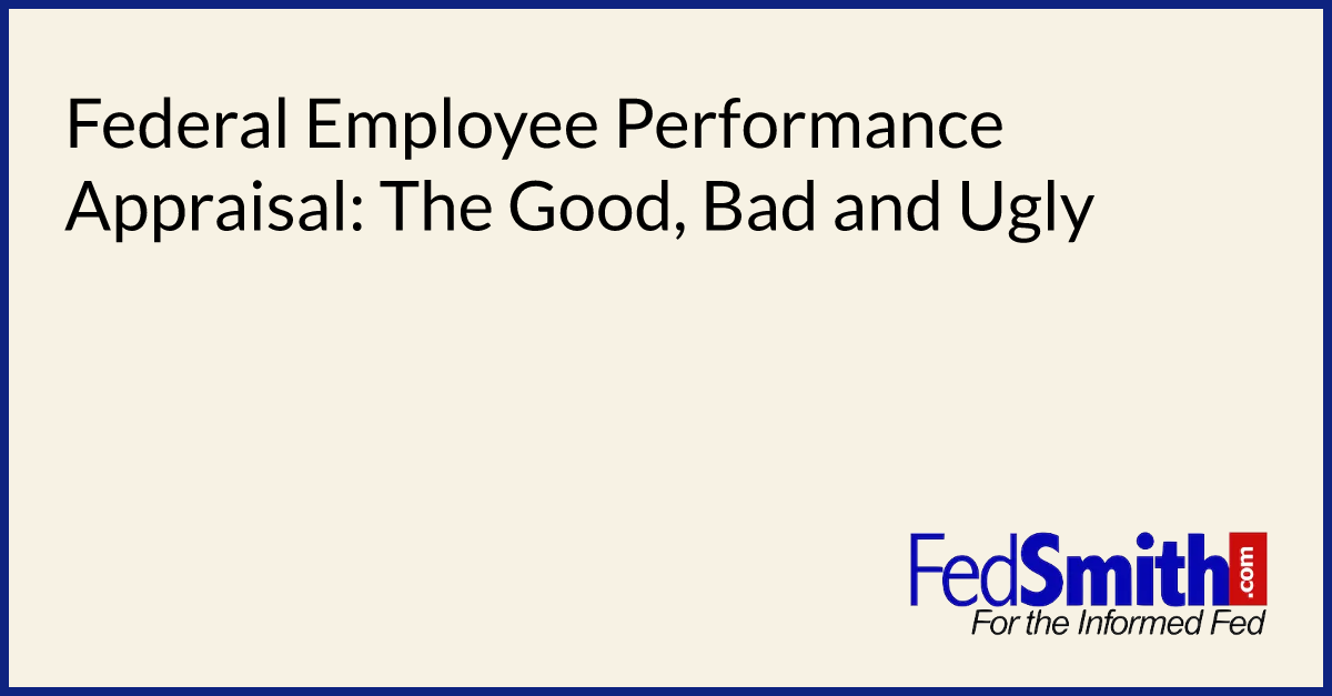 Federal Employee Performance Appraisal: The Good, Bad And Ugly ...