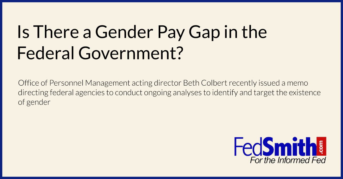 Is There a Gender Pay Gap in the Federal Government?