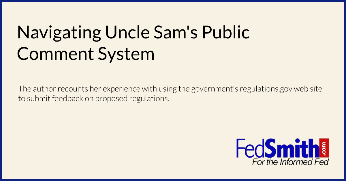 Navigating Uncle Sam's Public Comment System