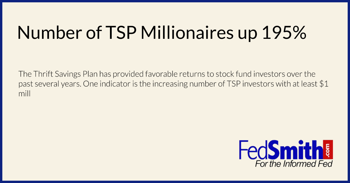 Number of TSP Millionaires up 195%
