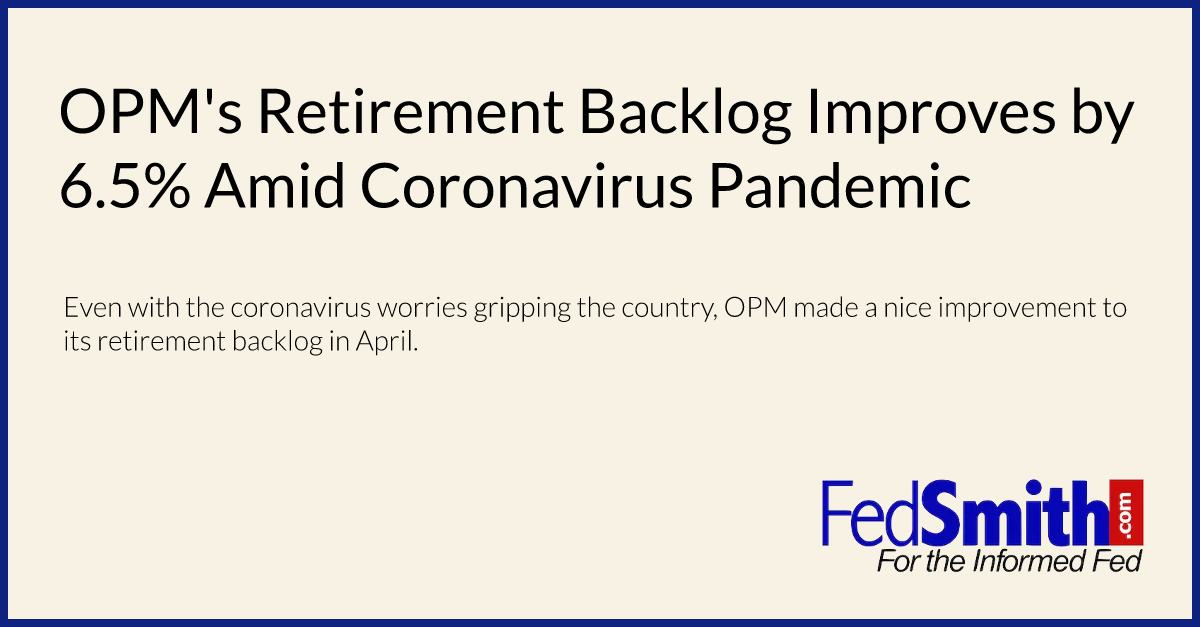 OPM's Retirement Backlog Improves by 6.5% Amid Coronavirus Pandemic