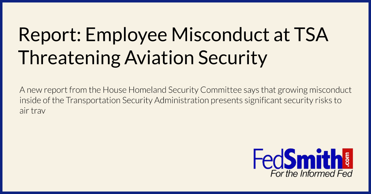 Report: Employee Misconduct at TSA Threatening Aviation Security