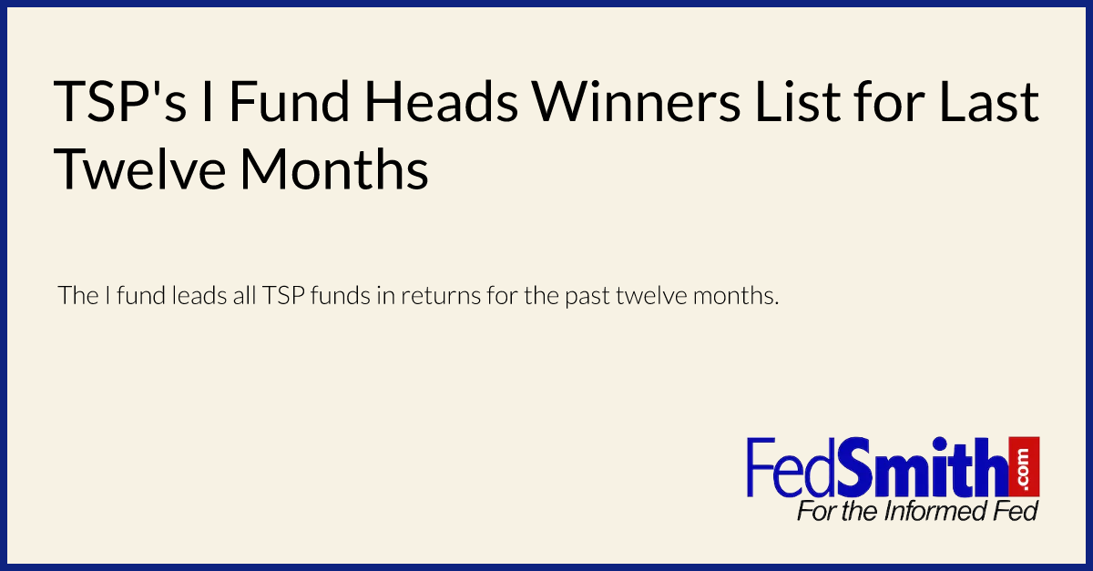 TSP's I Fund Heads Winners List for Last Twelve Months