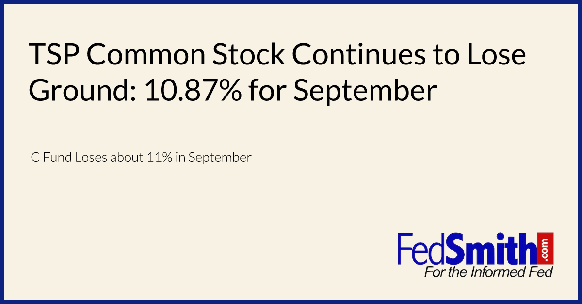 TSP Common Stock Continues to Lose Ground: 10.87% for September