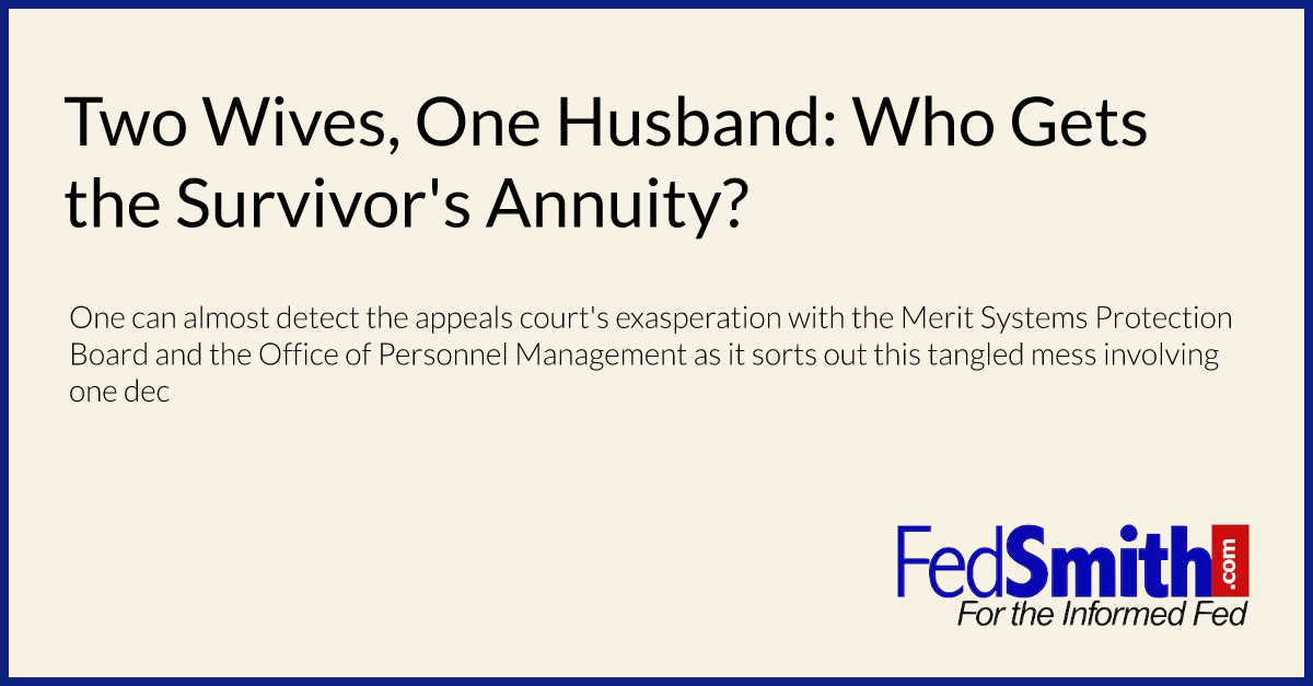 Two Wives, One Husband: Who Gets the Survivor's Annuity?