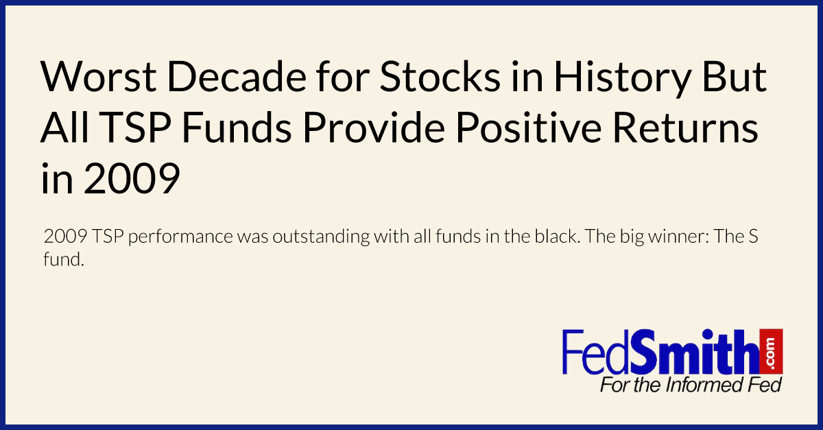 Worst Decade for Stocks in History But All TSP Funds Provide Positive Returns in 2009