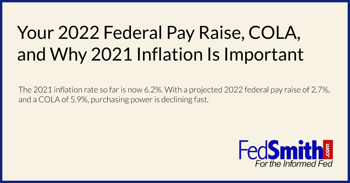 Your 2022 Federal Pay Raise, COLA, and Why 2021 Inflation Is Important